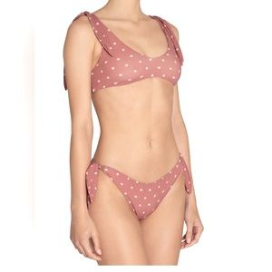 Eberjey Dotty Noelle Bikini Top - Sunset Rose/Corallo